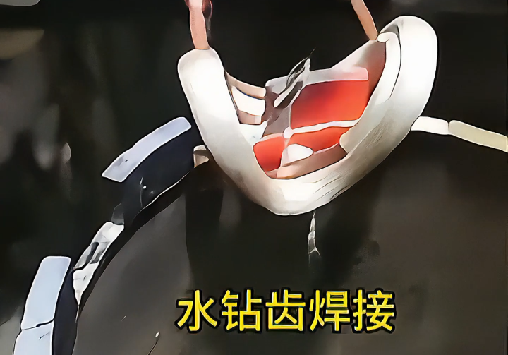 高频感应加热设备,工人师傅自己焊接锯片钻头合金,省钱又高效